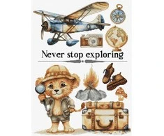 luca S Skaičiuojamas kryželiu siuvinėjimo rinkinys „Never Stop Exploring“ 25x35cm SB1408