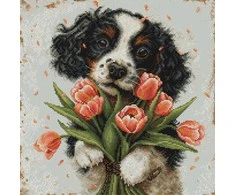 luca S Kryželiu siuvinėjimo rinkinys „The Cocker Spaniel Puppy“ 27x27cm SBU5067