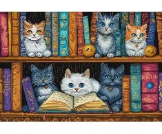 LetiStitch luca S Kryželiu siuvinėjimo rinkinys Knygų lentyna 32x22cm SLETIL9917
