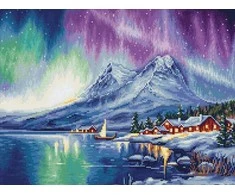 luca S Kryželiu siuvinėjimo rinkinys "Šiaurės pašvaistė" 32x24cm SB705