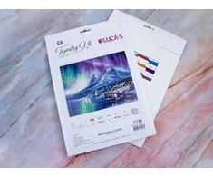 luca S Kryželio siuvinėjimo rinkinys "Šiaurės pašvaistė" 32x24cm SG705