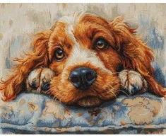 luca S Kryželiu siuvinėjimo rinkinys "Cocker Spaniel" 32x25cm SBU5058