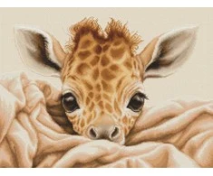 luca S Siuvinėjimo rinkinys kryželiu "Mažas Žirafiukas" 35x25cm SB2425