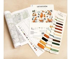 LetiStitch luca S Kryželiu siuvinėjimo rinkinys "Foxy New Year" 39x27cm SLETIL8802