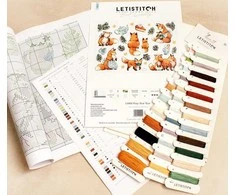 LetiStitch luca S Kryželiu siuvinėjimo rinkinys "Foxy New Year" 39x27cm SLETIL8802