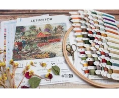 LetiStitch luca S Siūlų kryželiu rinkinys "Ramioji įlanka" 42x32cm SLETIL8077