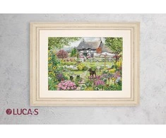 luca S Kryželių siuvinėjimo rinkinys Cottage Garden 46x32 cm SB2412