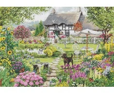 luca S Kryželių siuvinėjimo rinkinys Cottage Garden 46x32 cm SB2412