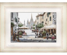 luca S Kryželiu siuvinėjimo rinkinys Barselonos katedra 47x31cm SB2411