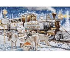 luca S Skaičiuotas kryželiu siuvinėjimo rinkinys "Santa’s Express Baltas" 54x35cm SBU5038