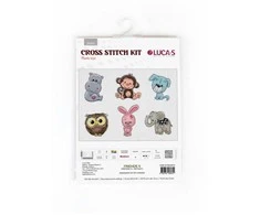 luca S Siuvinėjimo kryželiu rinkinys Draugai 4 8x9 cm SJK041