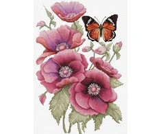 luca S Siūlų kryželiu rinkinys Anemonų kvapas 20x30 cm SB7037