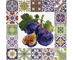 luca S Siuvinėjimo rinkinys "Viduržemio jūros figų mozaika" 25,5 x 25,5 cm SB7057