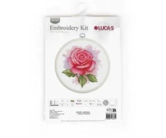 luca S Kryželiu siuvinėjimo rinkinys su lanku „Rose Aroma“ 9 x 9,5 cm SBC105