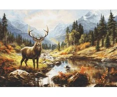 luca S Skaičiuojamas kryželiu rinkinys "Gamtos didybė" 42 x 28 cm SG621