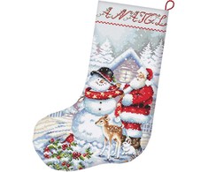 LetiStitch luca S Sniego senis ir Kalėdų senelio kojinė SLETIL8016