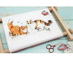 LetiStitch luca S Žiemos kačiukai 21x13 cm SLETIL8813