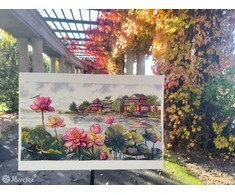 Merejka Kryželiu siuvinėjimo rinkinys "Lotus Dreams" 24x44 SK281