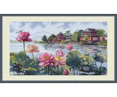 Merejka Kryželiu siuvinėjimo rinkinys "Lotus Dreams" 24x44 SK281