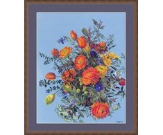Merejka Kryželiu siuvinėjimo rinkinys „Saulės nutvieksti žiedlapiai“ 39x31 cm SK270