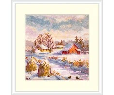 Merejka Kryželiu siuvinėjimo rinkinys Žiema 11,5x11,5 SK267A