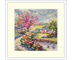 Merejka Kryželių siuvinėjimo rinkinys Pavasaris 11,5x11,5 cm SK268B