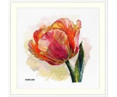 Merejka Siuvinėjimo kryželiu rinkinys "Papūgos tulpė" 21x21 SK248
