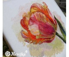 Merejka Siuvinėjimo kryželiu rinkinys "Papūgos tulpė" 21x21 SK248