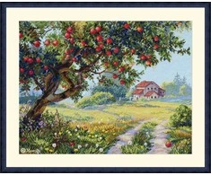 Merejka Siuvinėjimo kryželiu rinkinys Senas obuolių medis 29,5x38,5 cm SK255