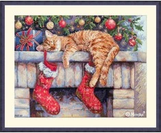 Merejka Kryželiu siuvinėjimo rinkinys "Santa's Helper" 30x39 cm SK264