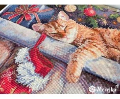 Merejka Kryželiu siuvinėjimo rinkinys "Santa's Helper" 30x39 cm SK264