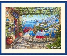 Merejka Santorini. Vaizdas iš terasos 38,5x29 SK230