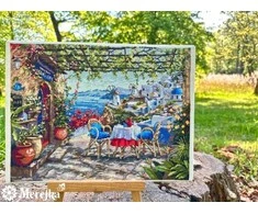 Merejka Santorini. Vaizdas iš terasos 38,5x29 SK230