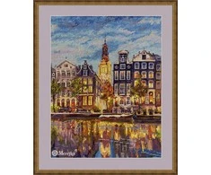 Merejka Skaičiuotos kryželių siuvinėjimo rinkinys "Amsterdam" 30x39,5 SK232