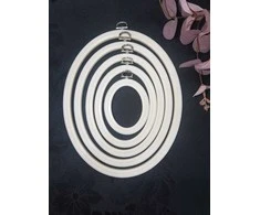 Nurge Pazarlama 15,4x19 cm Oval Flexi Hoop (balta) 230-8WHT