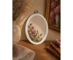 Nurge Pazarlama 15,4x19 cm Oval Flexi Hoop (balta) 230-8WHT