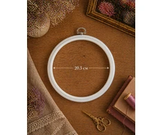 Nurge Pazarlama 20,5 cm apvalus Lankstus Lankelis (baltas) 230-4WHT