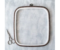 Nurge Pazarlama 23x25 cm kvadratinė lanksti siuvinėjimo ramytė (tamsiai ruda) 230-13BR
