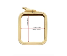Nurge Pazarlama Nurge Square (Rectangular) Plastic Hoops 9.5*11 cm (rudos) 170-11BR