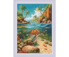 Riolis Siuvinėjimo kryželiu rinkinys. "Po vandeniu" 21x30 cm SR2305