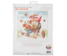 Dimensions Simplicity Creative Corp Kryželiu siuvinėjimo rinkinys "Garden Gnome" 25x25 cm D70-35441