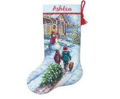 Dimensions Simplicity Creative Corp Rinkinys kryželiui. Kalėdinė tradicija kojinei 40,6 cm D70-08995
