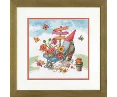 Dimensions Simplicity Creative Corp Kryželiu siuvinėjimo rinkinys "Garden Gnome" 25x25 cm D70-35441