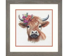 Dimensions Simplicity Creative Corp Siuvinėjimo kryželiu rinkinys "Highland Cow" D70-35449