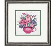 Dimensions Simplicity Creative Corp Kryželiu siuvinėjimo rinkinys Teacup House D70-65232