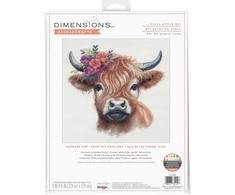 Dimensions Simplicity Creative Corp Siuvinėjimo kryželiu rinkinys "Highland Cow" D70-35449