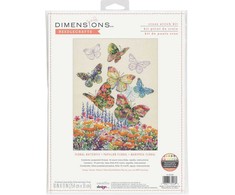 Dimensions Simplicity Creative Corp Kryželiu siuvinėjimo rinkinys Gėlių drugelis D70-35448