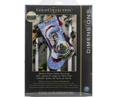 DIMENSIONS Simplicity Creative Corp Kojinės Kalėdų Senelio sniego gaublys D70-08985