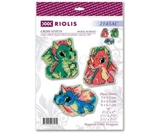 Riolis (Nebegaminamas) Kryželiu siuvinėjimo rinkinys Little Dragons SR2145AC