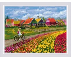 Riolis Kryželiu siuvinėjimo rinkinys „Tulpių laukas“ 40x30 SR2148